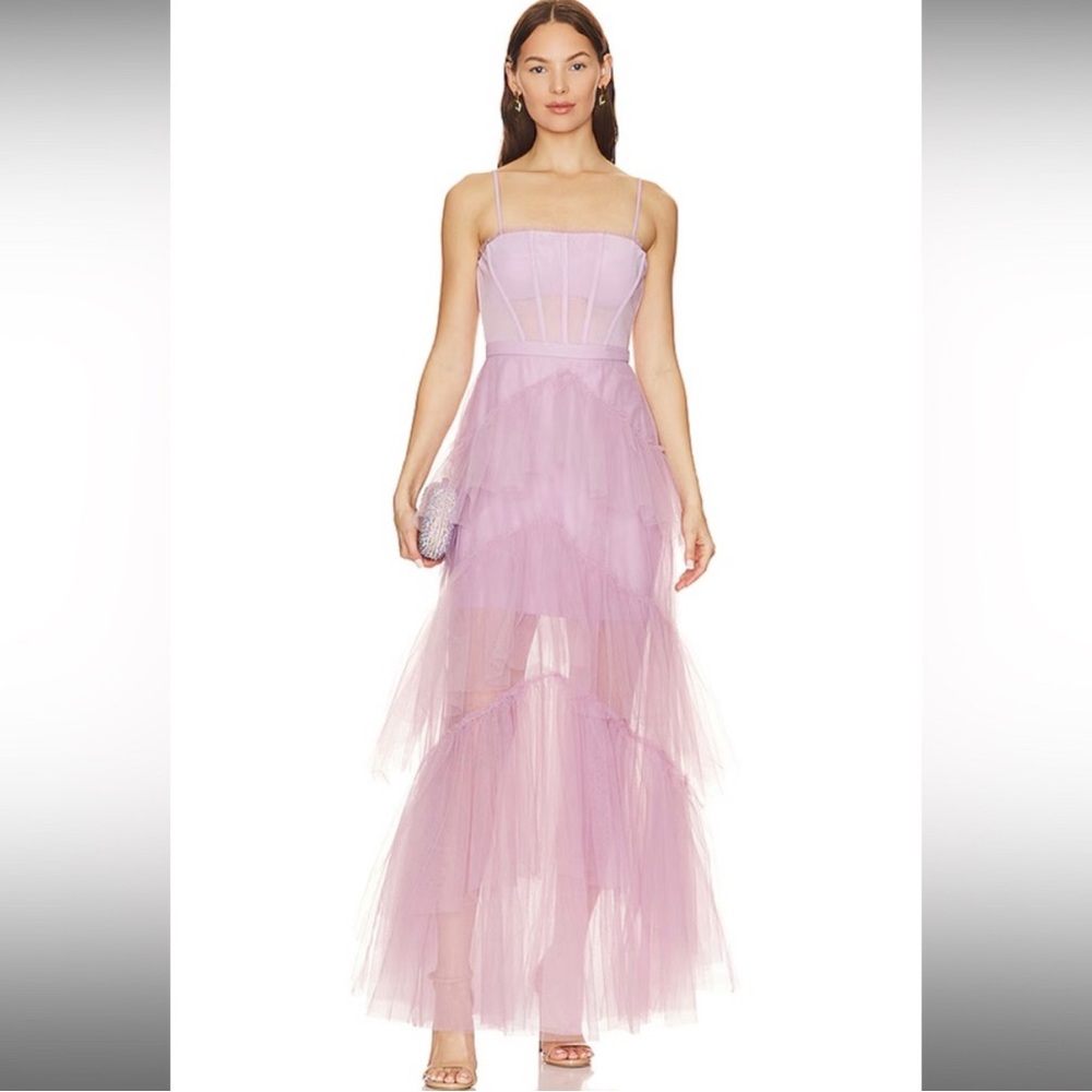 BCBGMaxAzria Lavender Tulle Dress